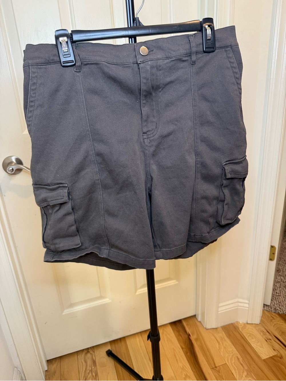 Amazon Women's Brown Cargo Shorts with Side Pockets